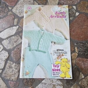 Vintage Patons Fairytale Early Arrivals Knitting Pattern Book, Preowned